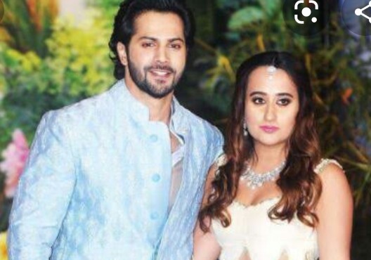 Bollywood celebrities Varun Dhawan and Natasha Dalal are seen in romantic style amidst beautiful litigants.