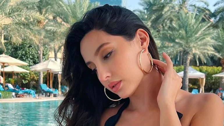 Nora Fatehi gorgeous look in a black bikini, see photos