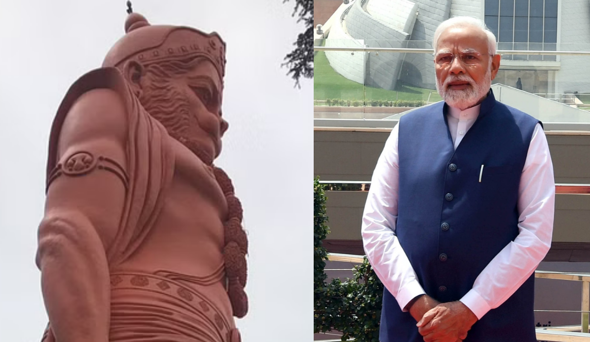 PM Narendra Modi will unveil 108 feet tall lord Hanuman statue on Hanuman Jayanti.