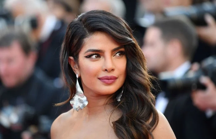 In her latest post, Priyanka Chopra is seen enjoying in the pool wearing a bikini. See Photos
